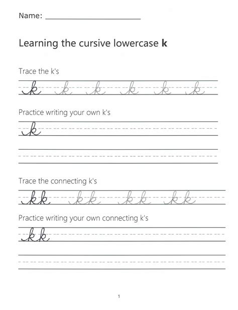 How to Write a Lowercase k in Cursive: A Journey Through Loops and Lines